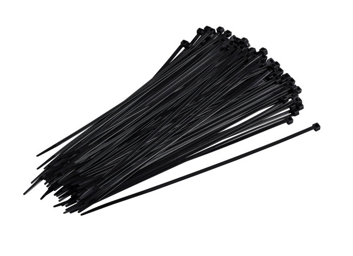 Kabelstrips 300 mm svart 100 stk.